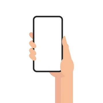 Smartphone with a blank white screen Stock Illustration