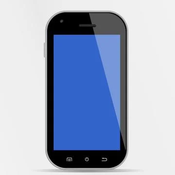 Smartphone with blue display Stock Illustration