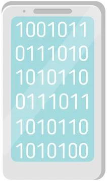 Smartphone blue with touchscreen, chatting sms, application for communications Stock Illustration