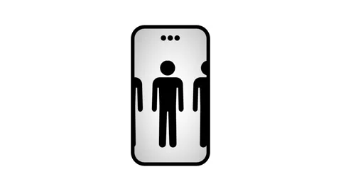 Smartphone Body Scan Icon Stock Footage 340305725