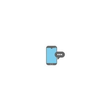 Smartphone bubble chat logo icon vector Stock Illustration