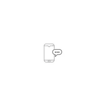 Smartphone bubble chat logo icon vector Stock Illustration