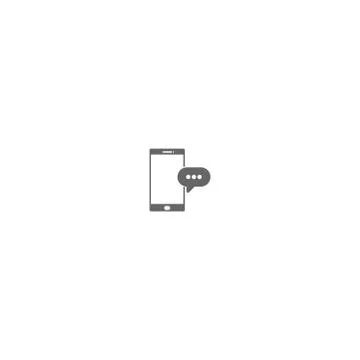 Smartphone bubble chat logo icon vector Illustrazione stock