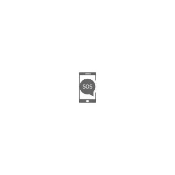 Smartphone bubble chat SOS logo icon vector Stock Illustration