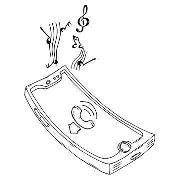 Smartphone with call icon. Vector illustration of a mobile phone with an inco イラスト素材