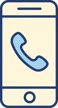 Smartphone call Stock Illustration