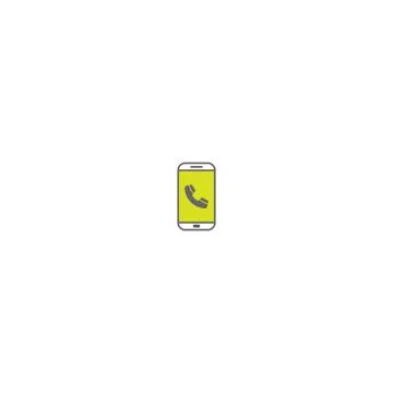 Smartphone call logo icon vector イラスト素材