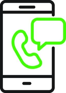 Smartphone Call Message Bubble Stock Illustration