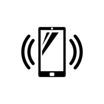 Smartphone Call, Phone Calling Flat Vector Icon Stock Illustration