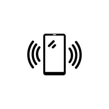 Smartphone Call, Phone Calling Solid Flat Vector Icon Isolated on White Backg 스톡 일러스트