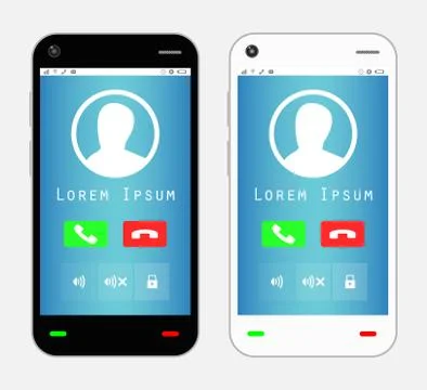 Smartphone with calling interface Illustrazione stock