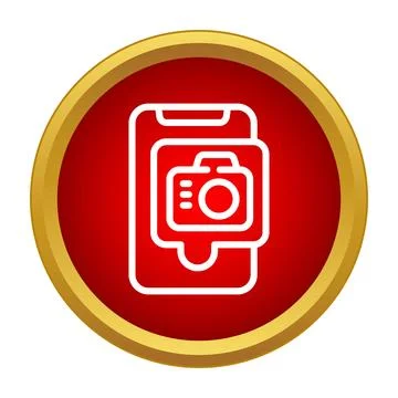 Smartphone camera app icon displaying mobile photography concept Illustrazione stock