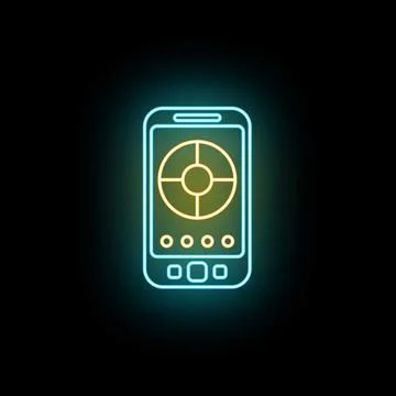 Smartphone camera app interface with target focus icon Stock Illustration