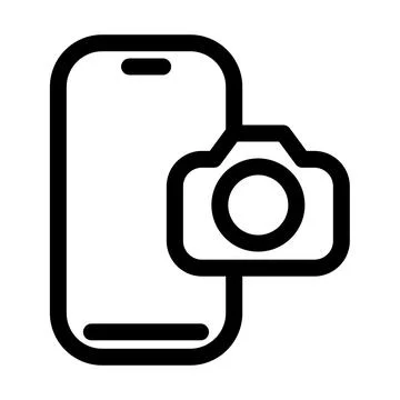 Smartphone Camera - clean and modern Photography and videography icon 스톡 일러스트