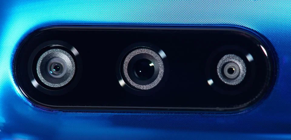Smartphone camera close up view Stock Photos