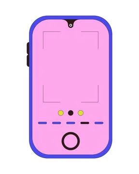 Smartphone camera focus interface 2D cartoon object Illustrazione stock