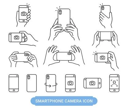 Smartphone camera icon Stock Illustration