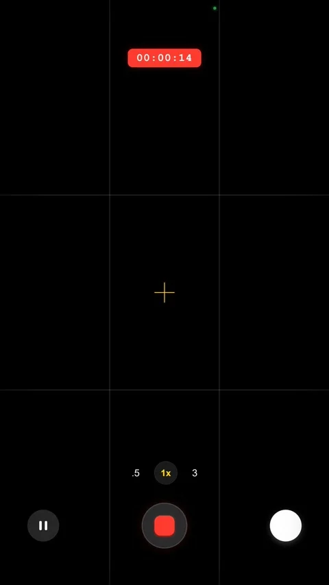 Smartphone camera interface recording video with timer. 4K Stock Footage 340514727