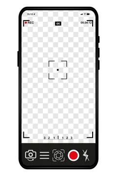 Smartphone camera interface. Video and photo recording of mobile applications Stock Illustration