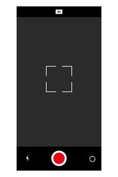 Smartphone camera interface. Video and photo recording of mobile applications Stock Illustration