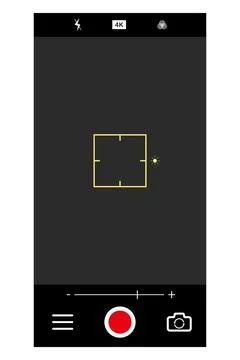 Smartphone camera interface. Video and photo recording of mobile applications Stock Illustration