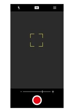 Smartphone camera interface. Video and photo recording of mobile applications Stock Illustration