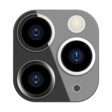 Smartphone camera lens on white background, vector illustration Stock Illustration