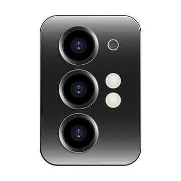 Smartphone camera lens on white background, vector illustration Stock Illustration