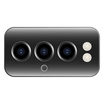 Smartphone camera lens on white background, vector illustration Stock Illustration