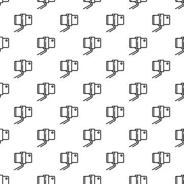 Smartphone camera on monopod pattern seamless background Illustrazione stock