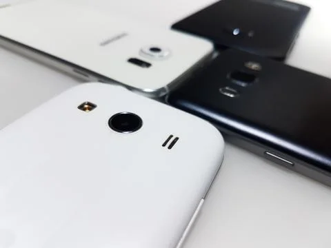 Smartphone camera, perspective view Stock Photos