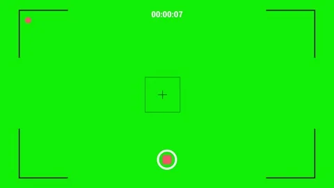Smartphone camera recording screen animation green background 4k Stock Footage 279259910