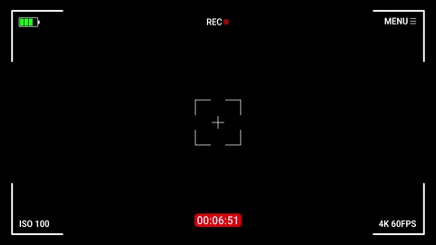 Smartphone camera recording screen on black background Stock Footage 316594831