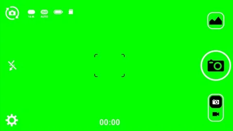 Smartphone Camera Recording Viewfinder with green screen Stock Footage 127277341