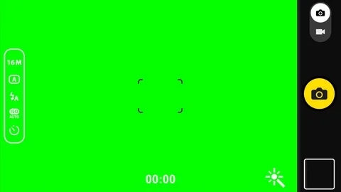 Smartphone Camera Recording Viewfinder with green screen Stock Footage 127920271