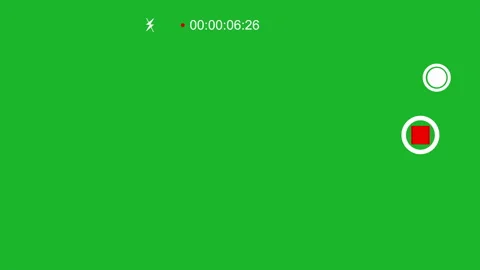 Smartphone camera screen during video shooting on a green background. Stock Footage 252514236