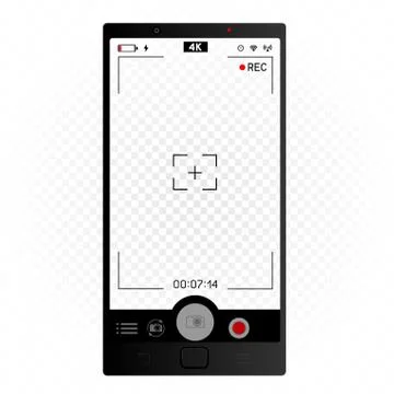 Smartphone camera vertical viewfinder Stock Illustration