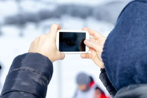 Smartphone Camera Zoom Stock Photos