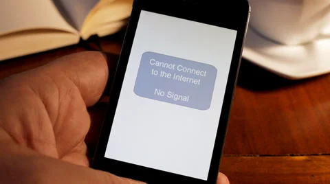 Smartphone cannot connect to internet signal Video stock 31863274