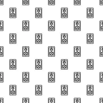 Smartphone car navigation app showing location pattern Stock Illustration