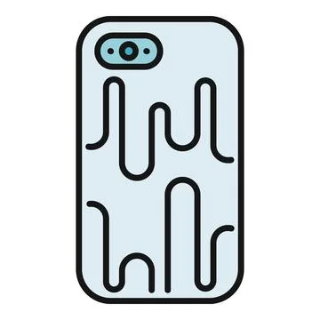 Smartphone case with abstract drip design illustration Illustrazione stock