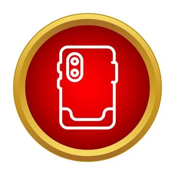 Smartphone case with dual camera technology icon Stock Illustration