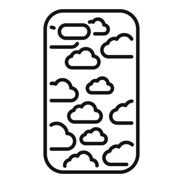 Smartphone case featuring a cloud pattern design for nature lovers Stock Illustration
