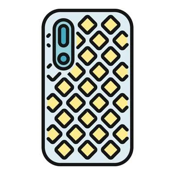 Smartphone case with geometric pattern icon design Stock Illustration