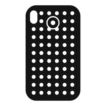 Smartphone case with holes for ventilation presenting back side with camera Ilustración de archivo