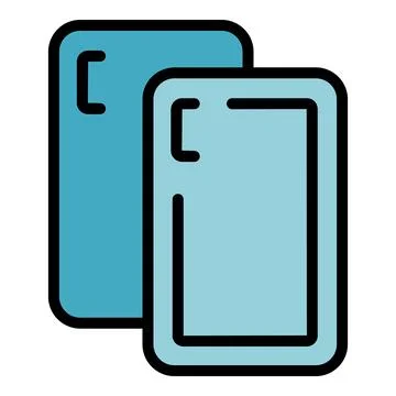 Smartphone case icon vector flat Illustrazione stock