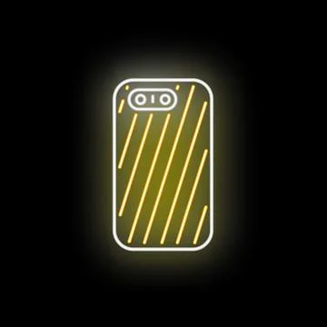 Smartphone case neon glow with diagonal stripes Stock Illustration