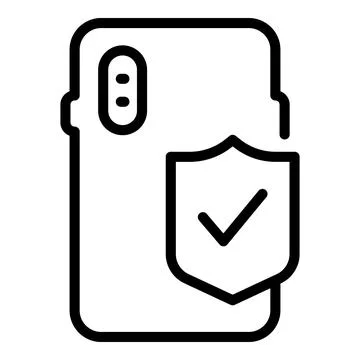 Smartphone case technology icon outline vector. Phone cover Stock-Illustration