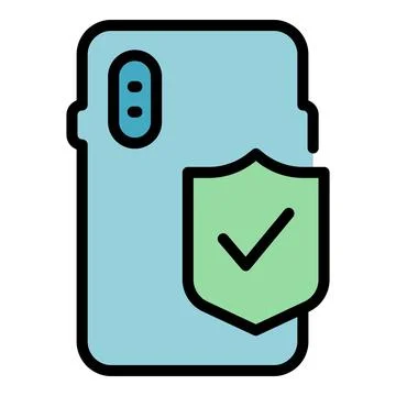 Smartphone case technology icon vector flat Illustrazione stock