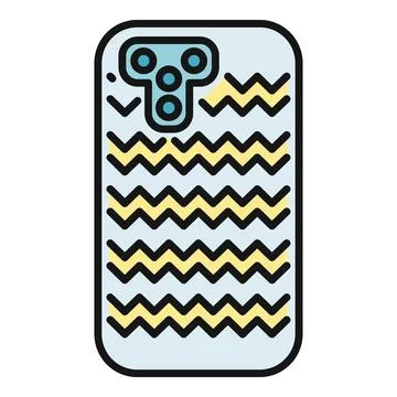 Smartphone case with zigzag pattern イラスト素材